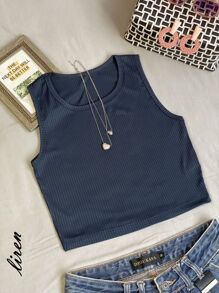 Women Tank Tops & Camis - Màu xanh hải quân - Xem 2
