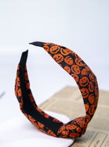 1 Miếng Halloween Của phụ nữ Quả bí ngô In Nút Dây buộc tóc Đối với Ngày lễ - trái cam - Xem 5