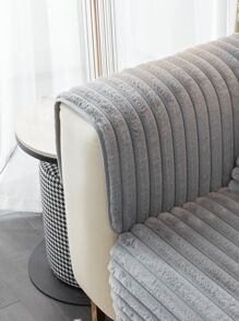Penutup Sofa Geometris Plain - Light Grey - View 4