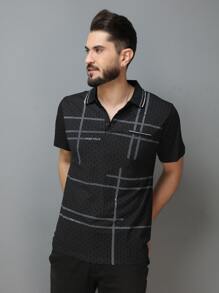 Camisa polo masculina verão 2023 com botão e elástico