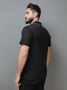 Camisa polo masculina verão 2023 com botão e elástico