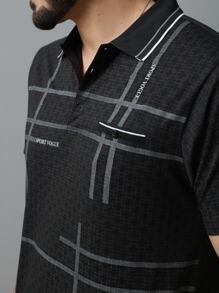 Camisa polo masculina verão 2023 com botão e elástico