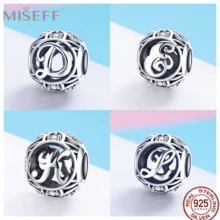 MISEFF 新款 1 件 925 纯银字母系列串珠手链女士礼物 DIY 珠宝制作女孩生日礼物情人节礼物儿童节礼物