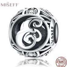 MISEFF 新款 1 件 925 纯银字母系列串珠手链女士礼物 DIY 珠宝制作女孩生日礼物情人节礼物儿童节礼物