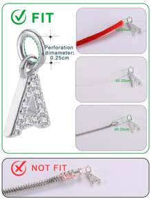 1pc Alphabet Pendant 925 Sterling Silver Small Rhinestone Fittings, DIY Women's Accessories Pendant, Mix and Match as You Want, Create a Unique Style High-end Jewelry Gift