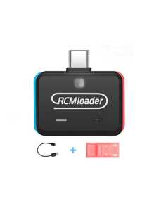 Juego de herramientas de inyector RCM mejorado compatible con Switch, incluye inyector, jig, cable micro USB y tapas de palancas, con soporte incorporado para ReiNX, SX y Hekate para entrar en firmware personalizado - Negro - Ver 4
