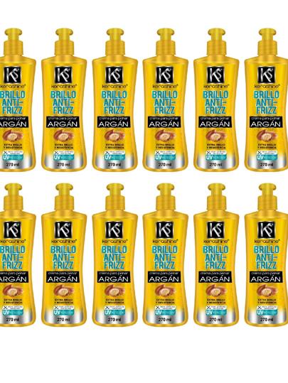 KeraShine Crema Para Peinar Argan 270 ml c/u - 12 PZ