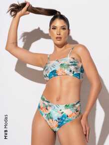 MVB Modas Women Bikini Sets - Blue and White - View 1