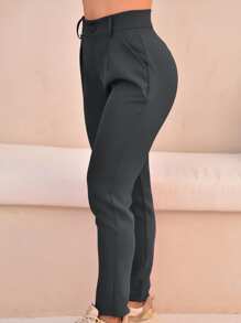 Women Pants - 黑色 - 查看 3