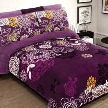 Soft Shearling Reverse Coverlet - Purple - View 2