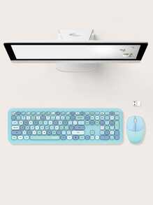 Mofii 666 Wireless Keyboard And Mouse Combo Set, Ultra-Thin Round Cute Design For Home & Office Typing, Compatible With Notebook Computers, Desktop Computers, Etc. (Not Compatible With IPhone, Apple Laptop, IPad) - Blue - View 9