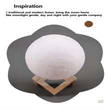 1入組月亮夜燈 3d暖/冷白led 夜燈,適用於兒童房、女孩禮物、節日裝飾和兒童節禮物 - 非常適合卧室裝飾 - 白色 - 查看 5