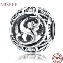 MISEFF 新款 1 件 925 纯银字母系列串珠手链女士礼物 DIY 珠宝制作女孩生日礼物情人节礼物儿童节礼物