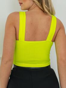 Moderna & Slim Women Tank Tops & Camis - 熒光 - 查看 7