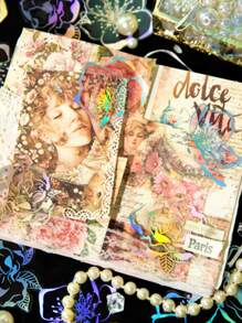 20pcs/pack Twilight Sticker Set, Stay In Flower Sea Series Material For Diy Scrapbooking Decoration - Green - View 5