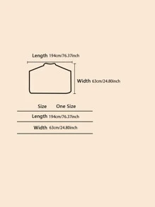 1入女式彩色領口和下擺柔軟保暖防風帽披肩,適合戶外穿著、派對、旅行、假日等等 - 米色 - 查看 5