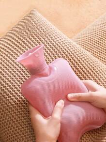 1 Vỏ vải sang trọng 200ml có túi đựng nước nóng phun nước, túi đựng nước ấm nén nóng cỡ lớn, túi đựng nước ấm, xách tay - Hồng - Xem 6