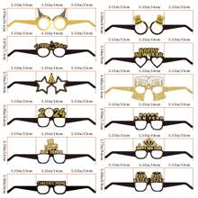 6PCS/Set New Year's Party Glasses Eyeglasses Sunglasses Gifts Props Photo Paper Decorations Novelty Funny Happy