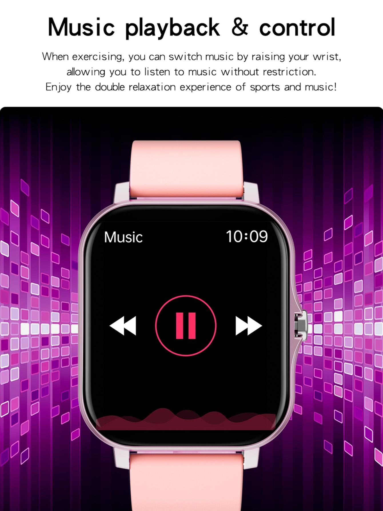 Heart Rate Monitoring Square Smart Watch SHEIN USA