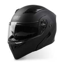 1pc Black Abs Material Motorcycle Helmet With Removable Face Mask - Multicolor - View 3