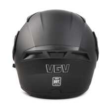 1pc Black Abs Material Motorcycle Helmet With Removable Face Mask - Multicolor - View 4