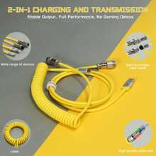 K3MAX Wired Gaming Keyboard, Apex Pro TKL Mechanical Keyboard 75% with 18 RGB LED Backlit, Compact Retro Keyboard Hot Swappable 100 Keys, Anti-ghosting MX Linear Red Switch, for Win/Mac - Yellow - View 8