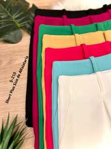 Plus Size Pants - 白色 - 查看 2
