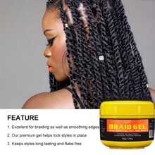 GZE 亮泽滋养强力定型编发啫喱，适用于编发、盒式编发、扭辫，抚平毛躁和发际线，适用于 4C 发质，不含对羟基苯甲酸酯、硫酸盐、矿物油或石油，编发造型啫喱，发际线控制，富含蓖麻油和椰子油。 - 黃色 - 查看 11