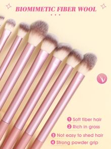 9件套化妆刷套装，优质合成毛眼影晕染刷套装，面部及眼部化妆工具，化妆刷套装，化妆刷套装，化妆刷套装，全套化妆刷，化妆刷套装，全套化妆工具，化妆刷套装，化妆刷套装，化妆礼盒套装 - 彩色 - 查看 6