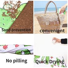 1pc 75cm*150cm Polyester Fiber Beach Towel, Printed Craft, Portable, Suitable For Seaside Beach - Multicolor - View 8