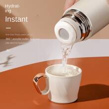 1 pezzo Bottiglia d'acqua isolata in acciaio inossidabile 304 a doppia parete da 500 ml/17 once con coperchio a tenuta stagna e manico - mantiene caldo o freddo per 12 ore - perfetta per sport e viaggi, borraccia per auto, tazza da caffè portatile, campeggio, festa di Ognissanti