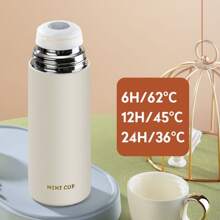 1 pezzo Bottiglia d'acqua isolata in acciaio inossidabile 304 a doppia parete da 500 ml/17 once con coperchio a tenuta stagna e manico - mantiene caldo o freddo per 12 ore - perfetta per sport e viaggi, borraccia per auto, tazza da caffè portatile, campeggio, festa di Ognissanti