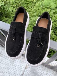 Comfortable Flat Loafers With Tassel And Thick Soles For Women's Casual Wear