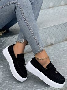 Comfortable Flat Loafers With Tassel And Thick Soles For Women's Casual Wear
