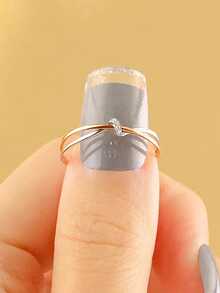 1pc Deluxe S925 Sterling Silver Full Star Design Full Row Rhinestone Ring For Women, Gift, Daily Wear - Silver - View 6