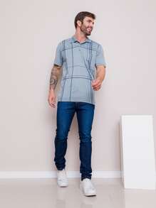 Men Polo Shirts - Màu xanh ngọc - Xem 4