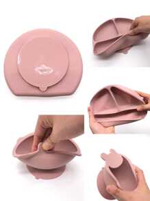 1套/6入組矽膠嬰兒餐具套裝