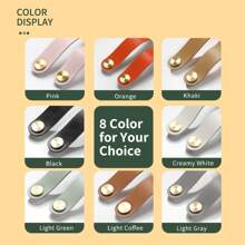 1pc Leather & Copper Drawer Handle With Screws, Easy To Install, Suitable For Drawers, Cabinets & Wardrobes, Various Colors And Sizes