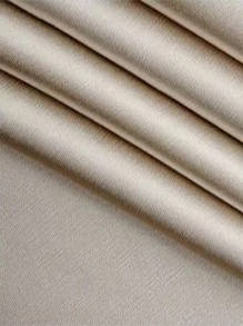 1 Pieza De Cortinas Terminadas Con Diseño De Gancho Color Crema Totalmente Opacas Para Sala De Estar, Dormitorio, Ventanas De Piso A Techo Y Ventanales. - Caqui - Ver 6