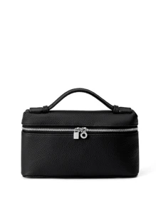 Minimalist Pu Handheld Box Bag Crossbody Bag - Black - View 2