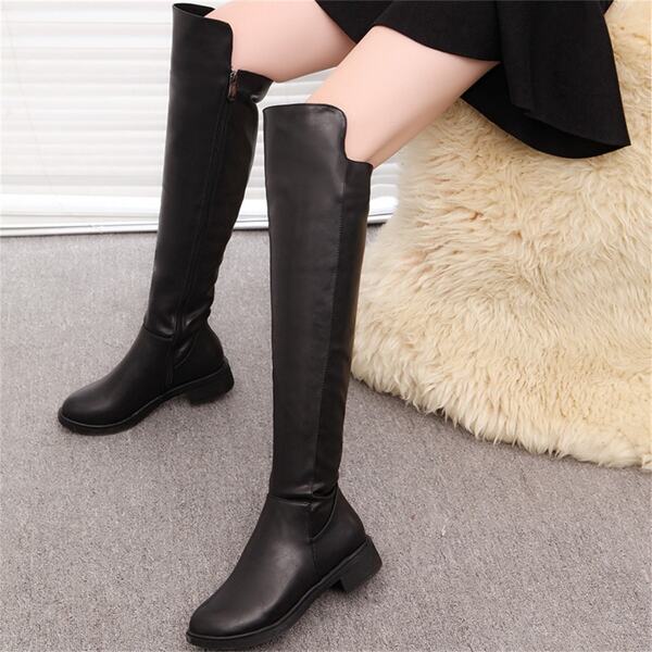 Women's Over-The-Knee High Heeled Boots, 2023 Spring & Autumn New Arrivals, Warm & Versatile, Stretchy Thigh High Boots