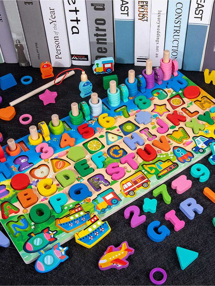 Christmas Decoration 114PC Children's Number Cognition Wooden Toys