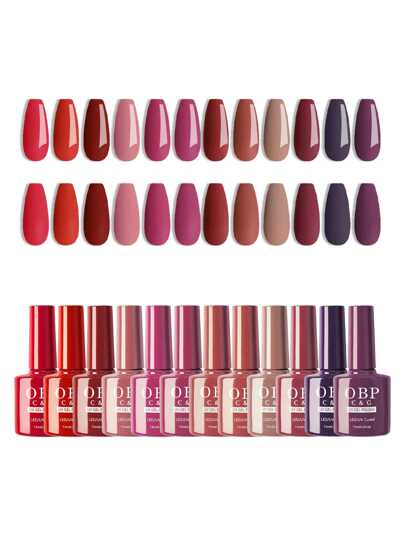 Gama De Gel 12 Colores Translucido Invierno Esmalte Semi Permanente