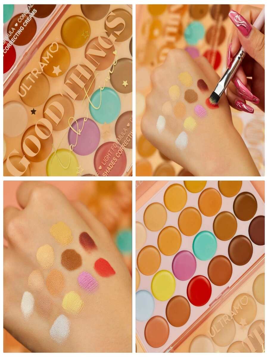 Paleta de Corrector Cobertura Total para Maquillaje 24 Colores Contorno - Multicolor - Ver 1