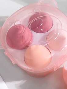 Kit 4 Esponjas de Maquiagem Urso, Cor Pastel - Allmini