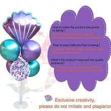 2 sets Kit de centro de mesa con globos para decoración de fiesta con tema de sirena, Navidad - Multicolor - Ver 5