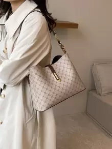 Dedoo Túi xách và túi đeo vai cỡ lớn sang trọng, cổ điển kiểu Âu và Mỹ, phù hợp cho phụ nữ trung niên, mùa thu/đông. - Nhiều màu - Xem 3