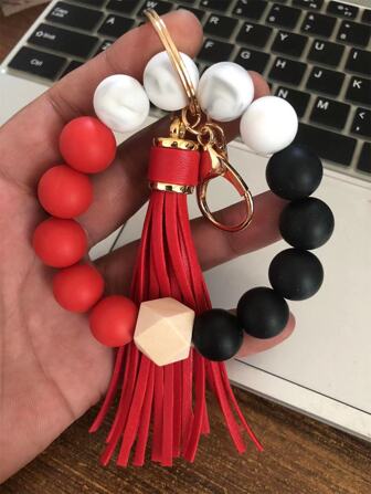 สง่างาม 1set พวงกุญแจซิลิโคนหลากสี, สร้อยข้อมือ, สายรัดข้อมือ, ที่ใส่กุญแจ, เครื่องประดับจี้รถยนต์สำหรับผู้หญิง อุปกรณ์ตกแต่งรถยนต์ กระเป๋า Charm กระเป๋าเป้สำหรับโรงเรียน น่ารัก Goth Y2k อุปกรณ์ฮาโลวีน วันครู ไอเดียของขวัญคริสต์มาส อุปกรณ์กระเป๋า Lanyards พร้อม Id Holder อุปกรณ์ตกแต่งรถยนต์ กระเป๋า Charms อุปกรณ์ตกแต่งรถยนต์ เพื่อน พี่สาว