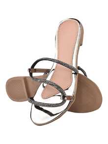 Women Flat Sandals - 黑色 - 查看 2