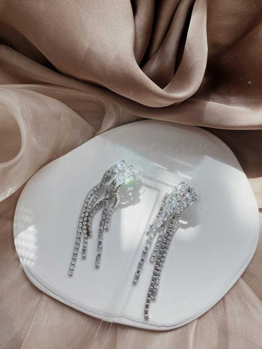 Stud Earrings - Bạc - Xem 1